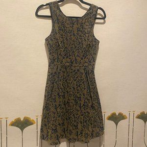 Skies Are Blue Ornamented Denim Open Back Mini Dress Size Small